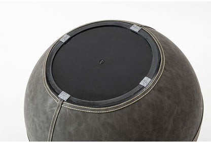 スツール PC-365 東谷 スツール おしゃれ ソフトレザー 椅子 いす イス チェア 腰掛け 丸 ラウンド ステッチ 合皮 ブラウン 茶色 グレー モダン ビンテージ ヴィンテージ デザイン 個性的(代引不可)