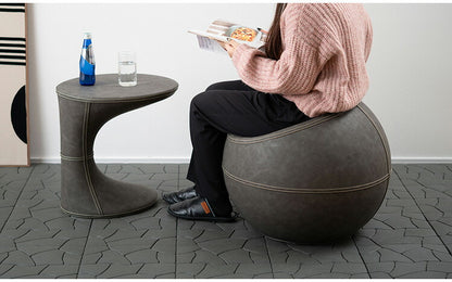 スツール PC-365 東谷 スツール おしゃれ ソフトレザー 椅子 いす イス チェア 腰掛け 丸 ラウンド ステッチ 合皮 ブラウン 茶色 グレー モダン ビンテージ ヴィンテージ デザイン 個性的(代引不可)