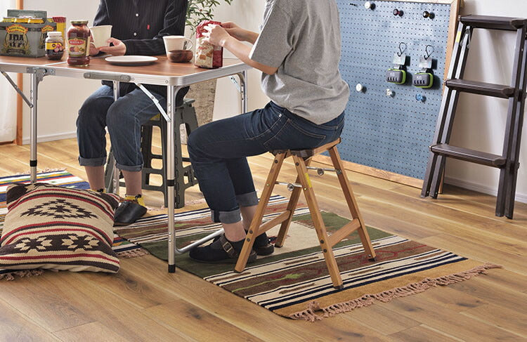 スツール 椅子 いす ステップスツール 折りたたみ椅子 折りたたみ イス 背もたれなし チェア 腰掛け 木目調 おしゃれ ナチュラル アウトドア キャンプ ベランピング おうちキャンプ(代引不可)