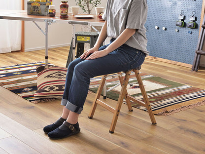 スツール 椅子 いす ステップスツール 折りたたみ椅子 折りたたみ イス 背もたれなし チェア 腰掛け 木目調 おしゃれ ナチュラル アウトドア キャンプ ベランピング おうちキャンプ(代引不可)