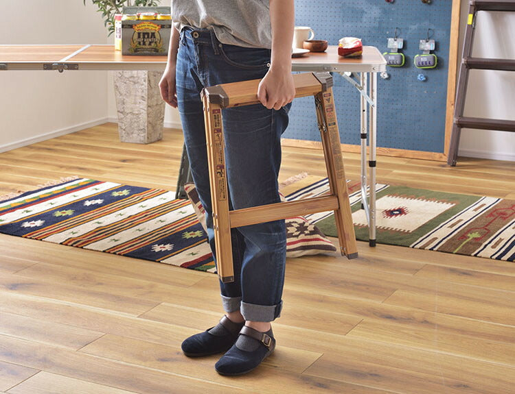 スツール 椅子 いす ステップスツール 折りたたみ椅子 折りたたみ イス 背もたれなし チェア 腰掛け 木目調 おしゃれ ナチュラル アウトドア キャンプ ベランピング おうちキャンプ(代引不可)