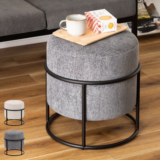 スツール スツール おしゃれ 円形 ラウンド 丸 丸型 椅子 イス スチール チェア 背もたれなし かわいい シック モダン シンプル ファブリック 積み重ね スタッキング インテリア 北欧(代引不可)