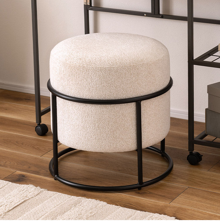 スツール スツール おしゃれ 円形 ラウンド 丸 丸型 椅子 イス スチール チェア 背もたれなし かわいい シック モダン シンプル ファブリック 積み重ね スタッキング インテリア 北欧(代引不可)