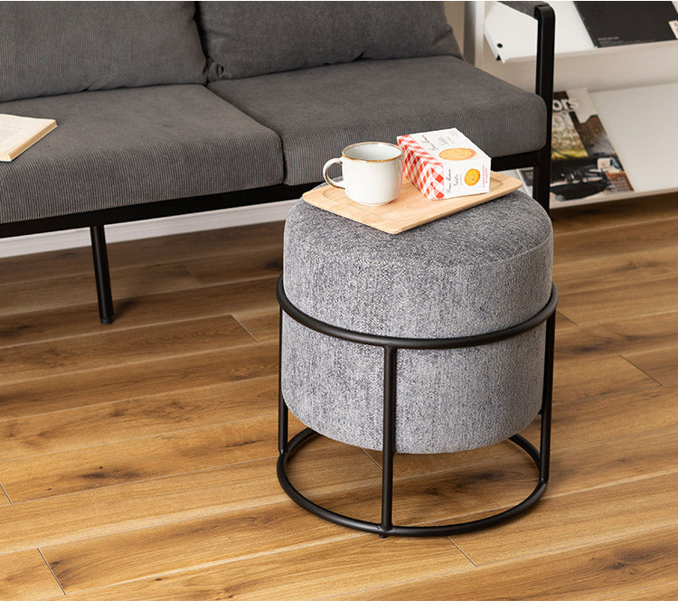 スツール スツール おしゃれ 円形 ラウンド 丸 丸型 椅子 イス スチール チェア 背もたれなし かわいい シック モダン シンプル ファブリック 積み重ね スタッキング インテリア 北欧(代引不可)