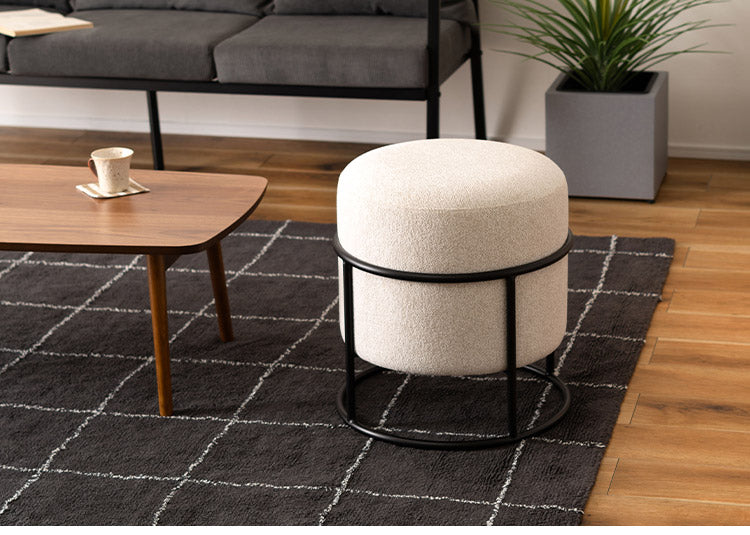 スツール スツール おしゃれ 円形 ラウンド 丸 丸型 椅子 イス スチール チェア 背もたれなし かわいい シック モダン シンプル ファブリック 積み重ね スタッキング インテリア 北欧(代引不可)