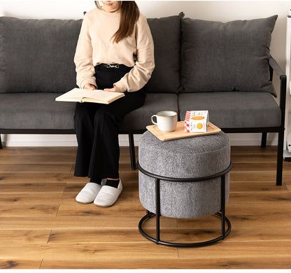 スツール スツール おしゃれ 円形 ラウンド 丸 丸型 椅子 イス スチール チェア 背もたれなし かわいい シック モダン シンプル ファブリック 積み重ね スタッキング インテリア 北欧(代引不可)