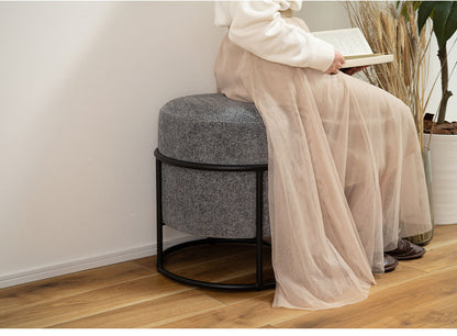 スツール スツール おしゃれ 円形 ラウンド 丸 丸型 椅子 イス スチール チェア 背もたれなし かわいい シック モダン シンプル ファブリック 積み重ね スタッキング インテリア 北欧(代引不可)