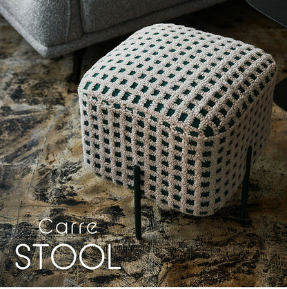 スツール PC-508 東谷 スツール 椅子 イス チェア オットマン おしゃれ かわいい アイアン ボア チェック柄 北欧 個性的 カフェ リビング アイアン 小さい コンパクト 小さい 子供 腰掛け グリーン 緑(代引不可)