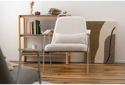 ラウンジチェア PC-626 東谷 ラウンジチェア チェア 椅子 パーソナルチェア アームチェア ひじ掛け付き クッション付き 背もたれ スチール脚 ナチュラル グレー アイボリー オフホワイト 天然木(代引不可)