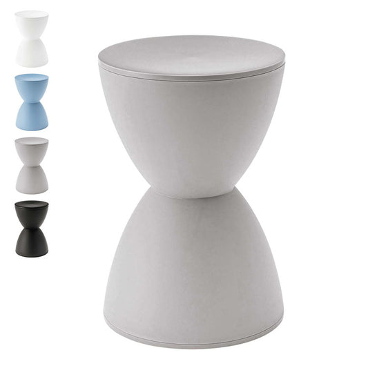 スツール チェア チェアー おしゃれ 白 椅子 イス いす プラスチック 円形 丸 ラウンド 腰掛 背もたれなし アームレス 肘なし 完成品 単品 低め リビング 玄関 簡易椅子 個性的 来客用(代引不可)