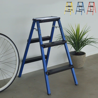 脚立 踏み台 作業台 足場 3段 ステップ スツール 折りたたみ式 折り畳み おしゃれ アルミ アウトドア BBQ バーベキュー キャンプ ガーデン 庭 掃除 アメリカン ビビット(代引不可)