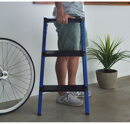 脚立 踏み台 作業台 足場 3段 ステップ スツール 折りたたみ式 折り畳み おしゃれ アルミ アウトドア BBQ バーベキュー キャンプ ガーデン 庭 掃除 アメリカン ビビット(代引不可)