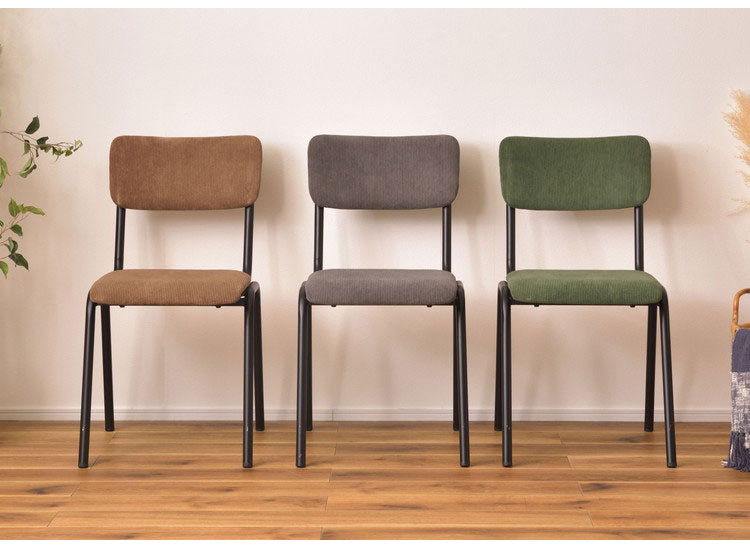 チェア ダイニングチェア 椅子 イス デスクチェア コーデュロイ スチール おしゃれ かわいい 北欧 シンプル ナチュラル(代引不可)