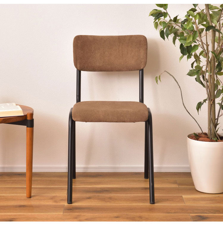 チェア ダイニングチェア 椅子 イス デスクチェア コーデュロイ スチール おしゃれ かわいい 北欧 シンプル ナチュラル(代引不可)