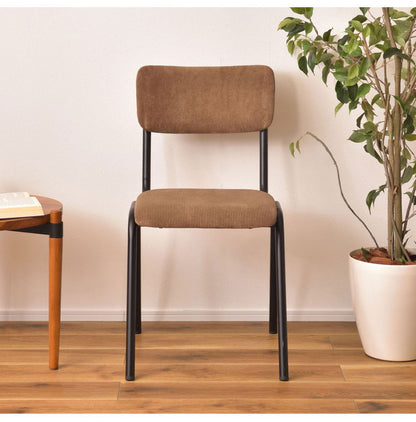 チェア ダイニングチェア 椅子 イス デスクチェア コーデュロイ スチール おしゃれ かわいい 北欧 シンプル ナチュラル(代引不可)