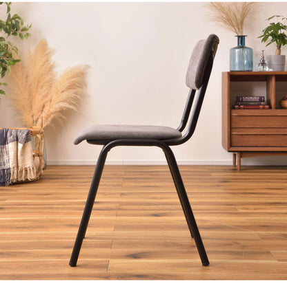 チェア ダイニングチェア 椅子 イス デスクチェア コーデュロイ スチール おしゃれ かわいい 北欧 シンプル ナチュラル(代引不可)