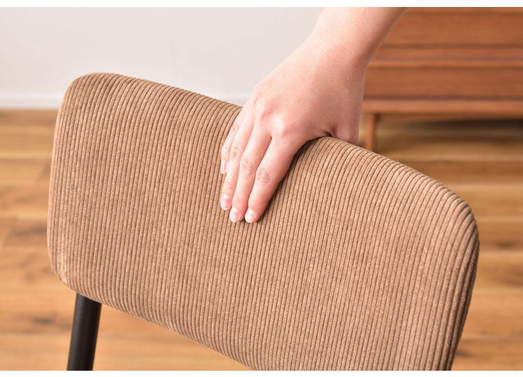 チェア ダイニングチェア 椅子 イス デスクチェア コーデュロイ スチール おしゃれ かわいい 北欧 シンプル ナチュラル(代引不可)