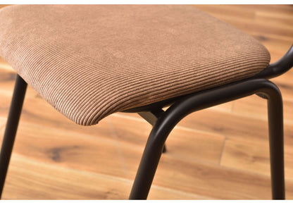 チェア ダイニングチェア 椅子 イス デスクチェア コーデュロイ スチール おしゃれ かわいい 北欧 シンプル ナチュラル(代引不可)