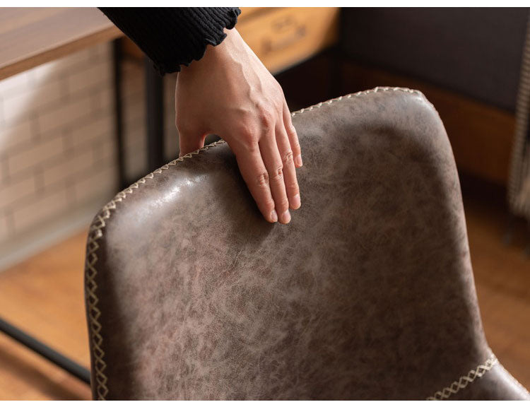 チェア 回転チェア デスクチェア オフィスチェア 座面回転 キャスター付き 移動可能 肘なし アームレス ソフトレザー スタイリッシュ シンプル おしゃれ ブラウン グレー キャメル 在宅ワーク(代引不可)