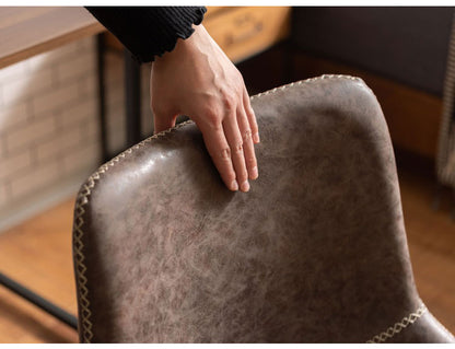 チェア 回転チェア デスクチェア オフィスチェア 座面回転 キャスター付き 移動可能 肘なし アームレス ソフトレザー スタイリッシュ シンプル おしゃれ ブラウン グレー キャメル 在宅ワーク(代引不可)