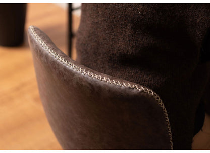 チェア 回転チェア デスクチェア オフィスチェア 座面回転 キャスター付き 移動可能 肘なし アームレス ソフトレザー スタイリッシュ シンプル おしゃれ ブラウン グレー キャメル 在宅ワーク(代引不可)