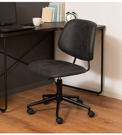 チェア 回転チェア デスクチェア オフィスチェア 座面回転 キャスター付き 移動可能 肘なし アームレス クロスレザー ファブリック スタイリッシュ シンプル おしゃれ グレー ブラック 在宅ワーク(代引不可)