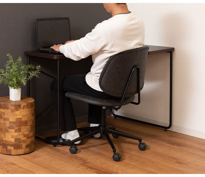 チェア 回転チェア デスクチェア オフィスチェア 座面回転 キャスター付き 移動可能 肘なし アームレス クロスレザー ファブリック スタイリッシュ シンプル おしゃれ グレー ブラック 在宅ワーク(代引不可)