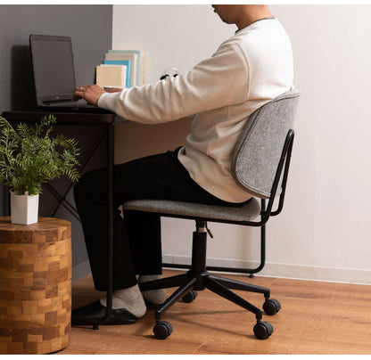 チェア 回転チェア デスクチェア オフィスチェア 座面回転 キャスター付き 移動可能 肘なし アームレス クロスレザー ファブリック スタイリッシュ シンプル おしゃれ グレー ブラック 在宅ワーク(代引不可)