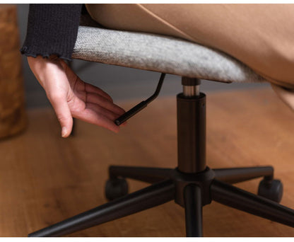 チェア 回転チェア デスクチェア オフィスチェア 座面回転 キャスター付き 移動可能 肘なし アームレス クロスレザー ファブリック スタイリッシュ シンプル おしゃれ グレー ブラック 在宅ワーク(代引不可)