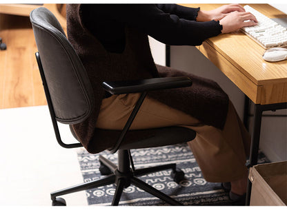 チェア 回転チェア デスクチェア オフィスチェア 座面回転 キャスター付き 移動可能 クロスレザー ファブリック スタイリッシュ シンプル おしゃれ グレー ブラック 在宅ワーク(代引不可)