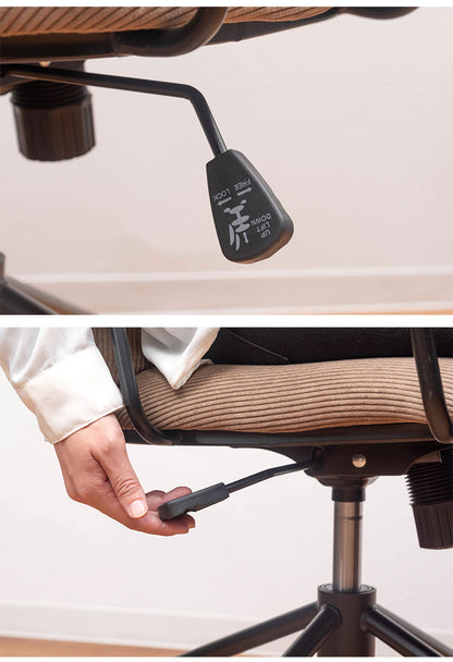 デスクチェア チェア 椅子 オフィスチェア いす おしゃれ レトロ ファブリック キャスター付 ロッキング 昇降 回転 スチール脚 インダストリアル 西海岸 モダン ヴィンテージ(代引不可)