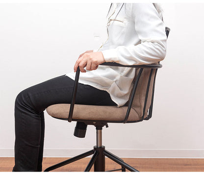 デスクチェア チェア 椅子 オフィスチェア いす おしゃれ レトロ ファブリック キャスター付 ロッキング 昇降 回転 スチール脚 インダストリアル 西海岸 モダン ヴィンテージ(代引不可)