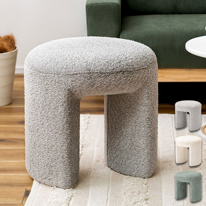 スツール PC-820 東谷 スツール 丸椅子 ラウンド チェア イス 腰掛 円形 ブークレ生地 背もたれなし アームレス シンプル 無地 おしゃれ オットマン 1人掛け 簡易椅子 来客 サイドテーブル(代引不可)