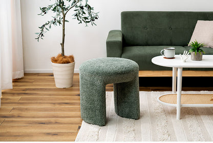 スツール PC-820 東谷 スツール 丸椅子 ラウンド チェア イス 腰掛 円形 ブークレ生地 背もたれなし アームレス シンプル 無地 おしゃれ オットマン 1人掛け 簡易椅子 来客 サイドテーブル(代引不可)