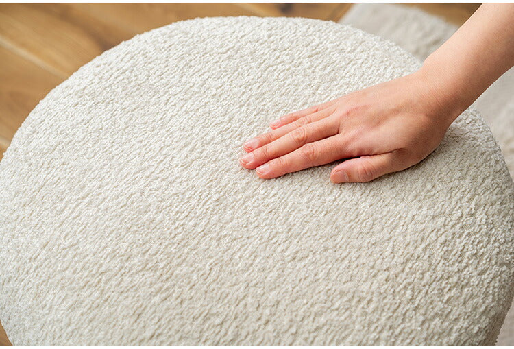 スツール PC-820 東谷 スツール 丸椅子 ラウンド チェア イス 腰掛 円形 ブークレ生地 背もたれなし アームレス シンプル 無地 おしゃれ オットマン 1人掛け 簡易椅子 来客 サイドテーブル(代引不可)