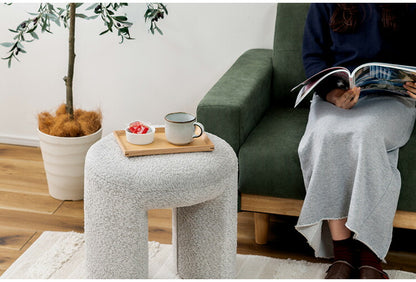 スツール PC-820 東谷 スツール 丸椅子 ラウンド チェア イス 腰掛 円形 ブークレ生地 背もたれなし アームレス シンプル 無地 おしゃれ オットマン 1人掛け 簡易椅子 来客 サイドテーブル(代引不可)