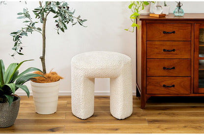 スツール PC-820 東谷 スツール 丸椅子 ラウンド チェア イス 腰掛 円形 ブークレ生地 背もたれなし アームレス シンプル 無地 おしゃれ オットマン 1人掛け 簡易椅子 来客 サイドテーブル(代引不可)