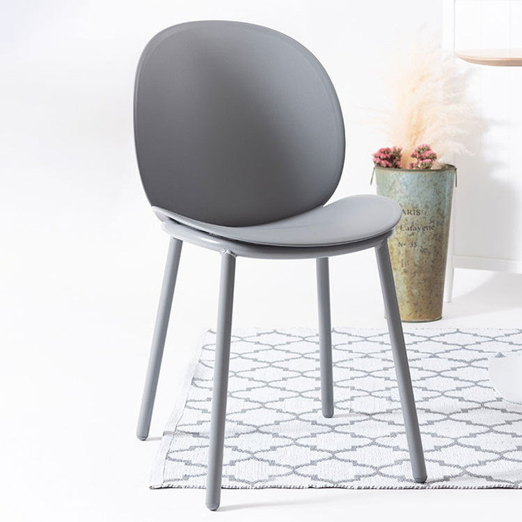 チェア ダイニングチェア チェアー おしゃれ 白 椅子 イス いす シンプル ポリプロピレン プラスチック アームレス 肘なし 背もたれ 座面高 45cm 単品 リビング ダイニング デスク スチール(代引不可)