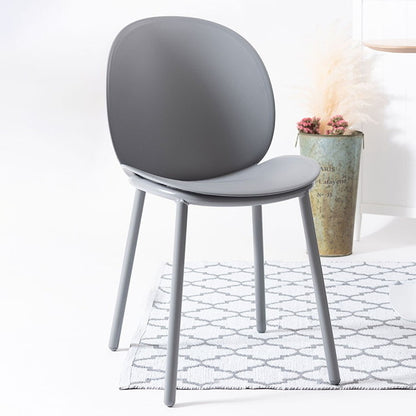 チェア ダイニングチェア チェアー おしゃれ 白 椅子 イス いす シンプル ポリプロピレン プラスチック アームレス 肘なし 背もたれ 座面高 45cm 単品 リビング ダイニング デスク スチール(代引不可)