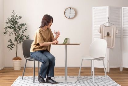 チェア ダイニングチェア チェアー おしゃれ 白 椅子 イス いす シンプル ポリプロピレン プラスチック アームレス 肘なし 背もたれ 座面高 45cm 単品 リビング ダイニング デスク スチール(代引不可)