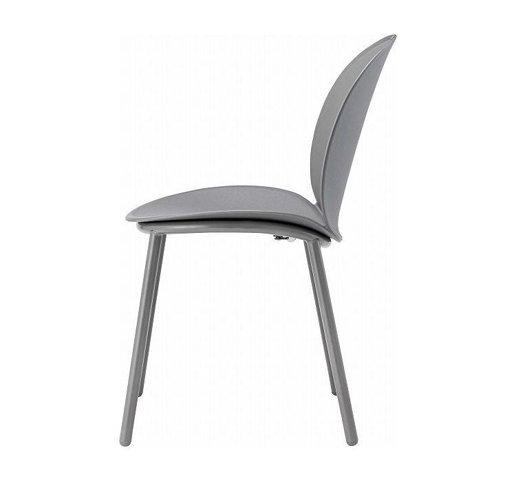 チェア ダイニングチェア チェアー おしゃれ 白 椅子 イス いす シンプル ポリプロピレン プラスチック アームレス 肘なし 背もたれ 座面高 45cm 単品 リビング ダイニング デスク スチール(代引不可)