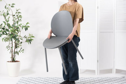 チェア ダイニングチェア チェアー おしゃれ 白 椅子 イス いす シンプル ポリプロピレン プラスチック アームレス 肘なし 背もたれ 座面高 45cm 単品 リビング ダイニング デスク スチール(代引不可)