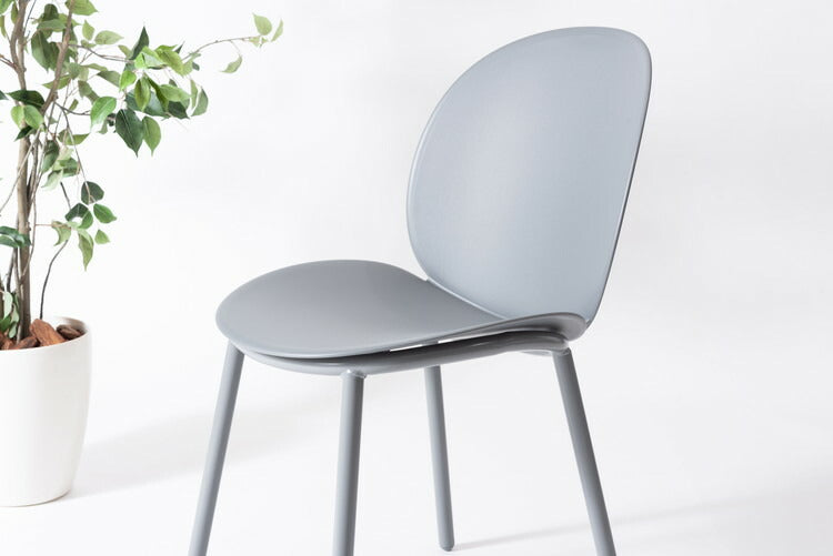 チェア ダイニングチェア チェアー おしゃれ 白 椅子 イス いす シンプル ポリプロピレン プラスチック アームレス 肘なし 背もたれ 座面高 45cm 単品 リビング ダイニング デスク スチール(代引不可)