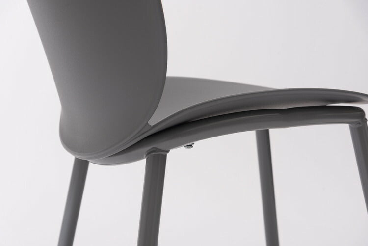 チェア ダイニングチェア チェアー おしゃれ 白 椅子 イス いす シンプル ポリプロピレン プラスチック アームレス 肘なし 背もたれ 座面高 45cm 単品 リビング ダイニング デスク スチール(代引不可)