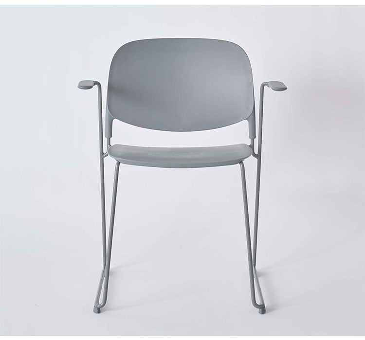 ダイニングチェア おしゃれ 北欧 椅子 チェアー イス プラスチック スチール アームチェア 肘あり 肘掛けあり ループ脚 積み重ね スタッキング 固定脚 完成品 食卓 シンプル モダン(代引不可)