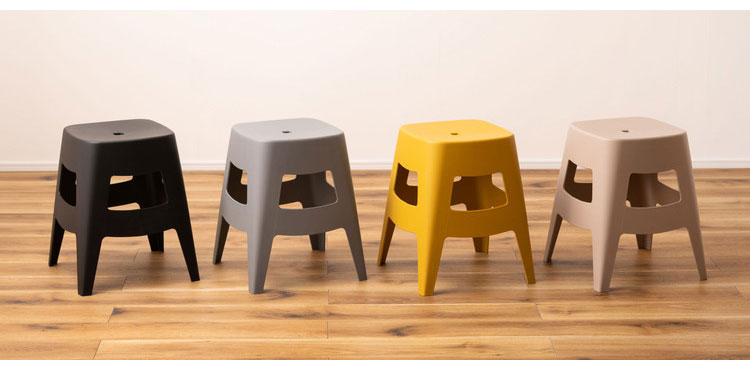 ペポ スツール スツール スタッキング スタッキングスツール 椅子 イス いす プラスチック お手入れ簡単 シンプル コンパクト 省スペース モダン 予備椅子 来客用 おしゃれ ブラック グレー(代引不可)