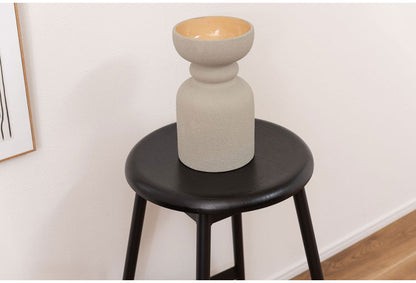 ハイスツール 高さ74cm チェア カウンターチェア 天然木 スチール ブラック シンプル デザイン 個性的 おしゃれ 北欧 インテリア かわいい リビング ダイニング 円形 丸型 モダン 木製 ラウンド(代引不可)