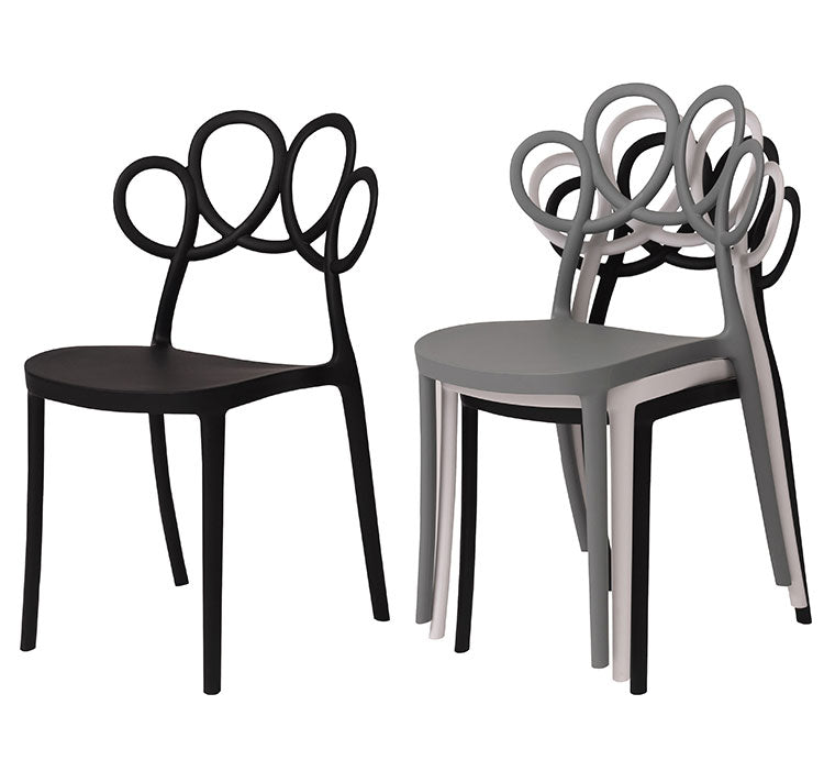 ダイニングチェア 軽量 4kg 椅子 ダイニング リビング 食卓 曲線 個性的 おしゃれ カフェ ポリプロピレン 持ち運び スタッキング可能 収納 お手入れ簡単(代引不可)