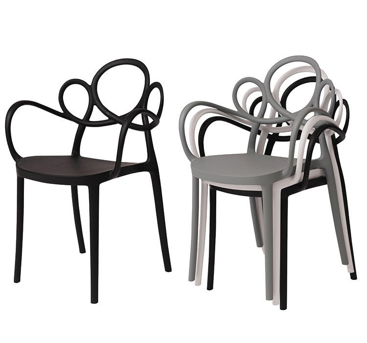 チェア 軽量 肘置き 肘あり ダイニングチェア 椅子 ダイニング リビング 食卓 曲線 個性的 おしゃれ 北欧 肘付き カフェ ポリプロピレン 持ち運び スタッキング可能 収納 お手入れ簡単(代引不可)