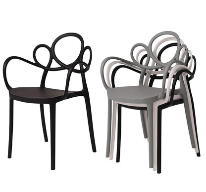 チェア 軽量 肘置き 肘あり ダイニングチェア 椅子 ダイニング リビング 食卓 曲線 個性的 おしゃれ 北欧 肘付き カフェ ポリプロピレン 持ち運び スタッキング可能 収納 お手入れ簡単(代引不可)